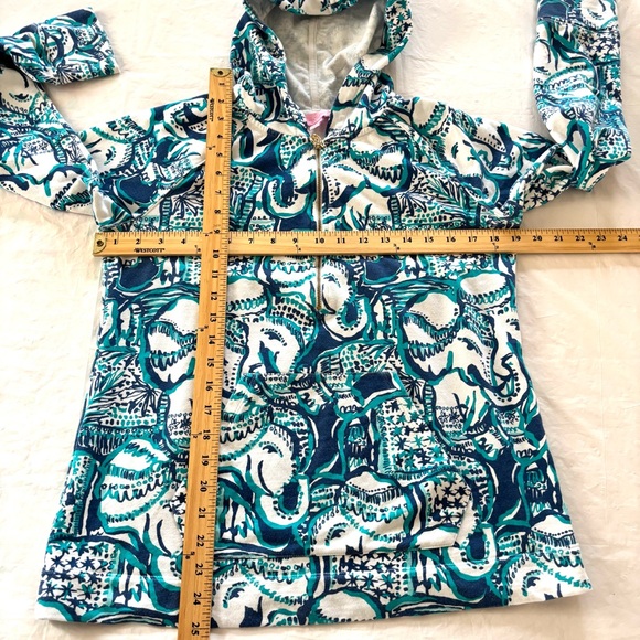 NWOT Lilly Pulitzer Teal White Keep on Truckin Popover Jacket SZ M - Picture 5 of 10